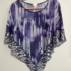 Chico's sheer poncho type top Size 2